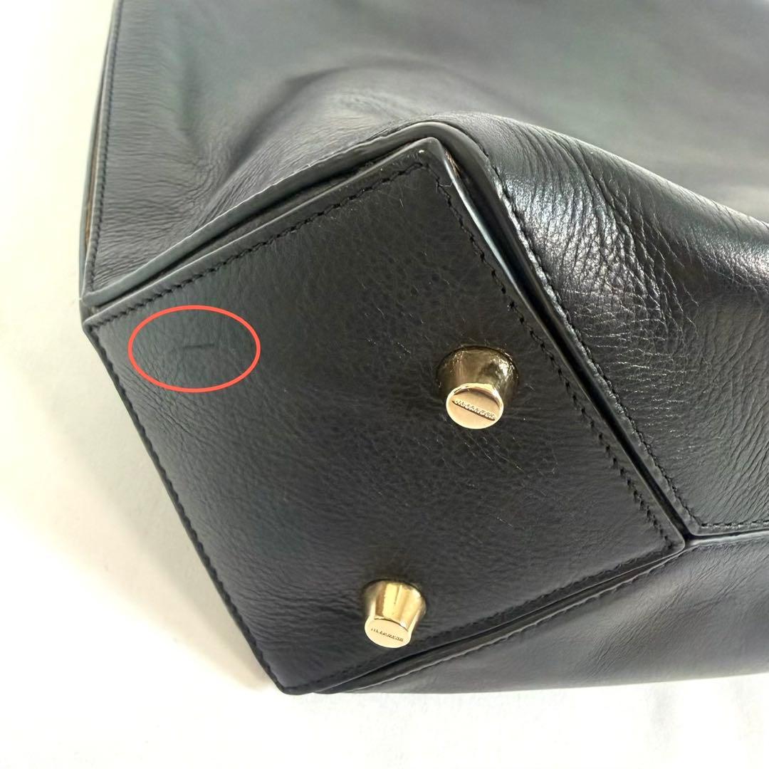 ジルサンダー トートバッグ　ブラック　レザー　JIL SANDER