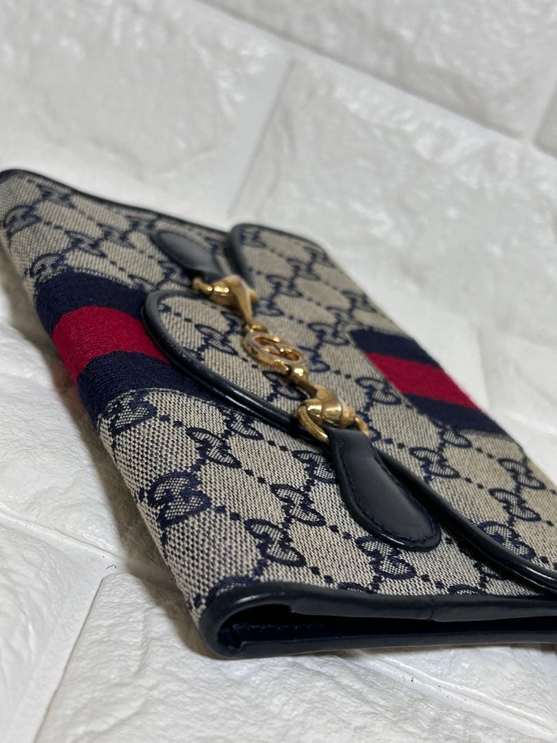 【超レア・美品】GUCCIシェリーライン　クラッチウォレット　GG 財布