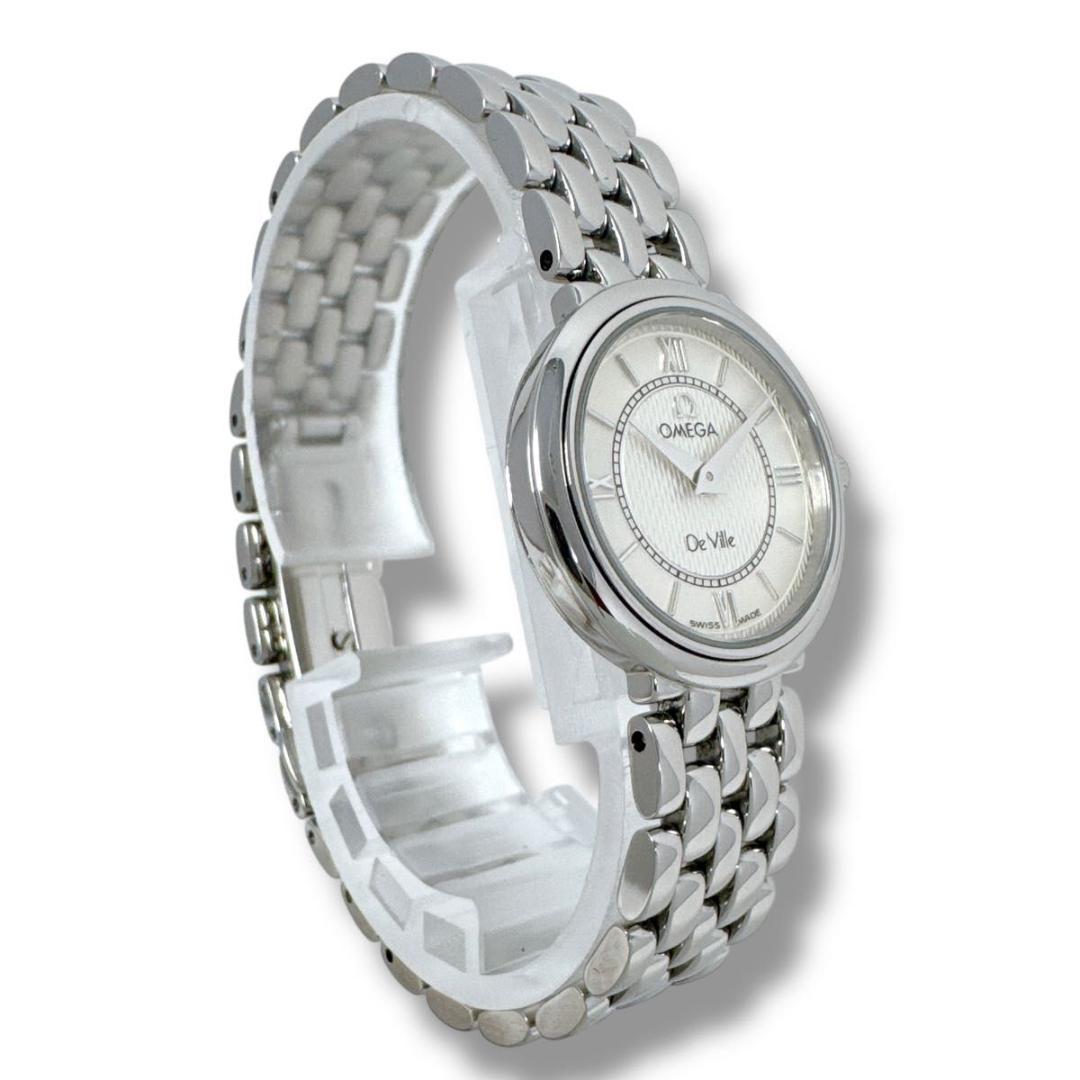 オメガ デビル プレステージ シルバー文字盤 レディース 腕時計 ブランド 美品