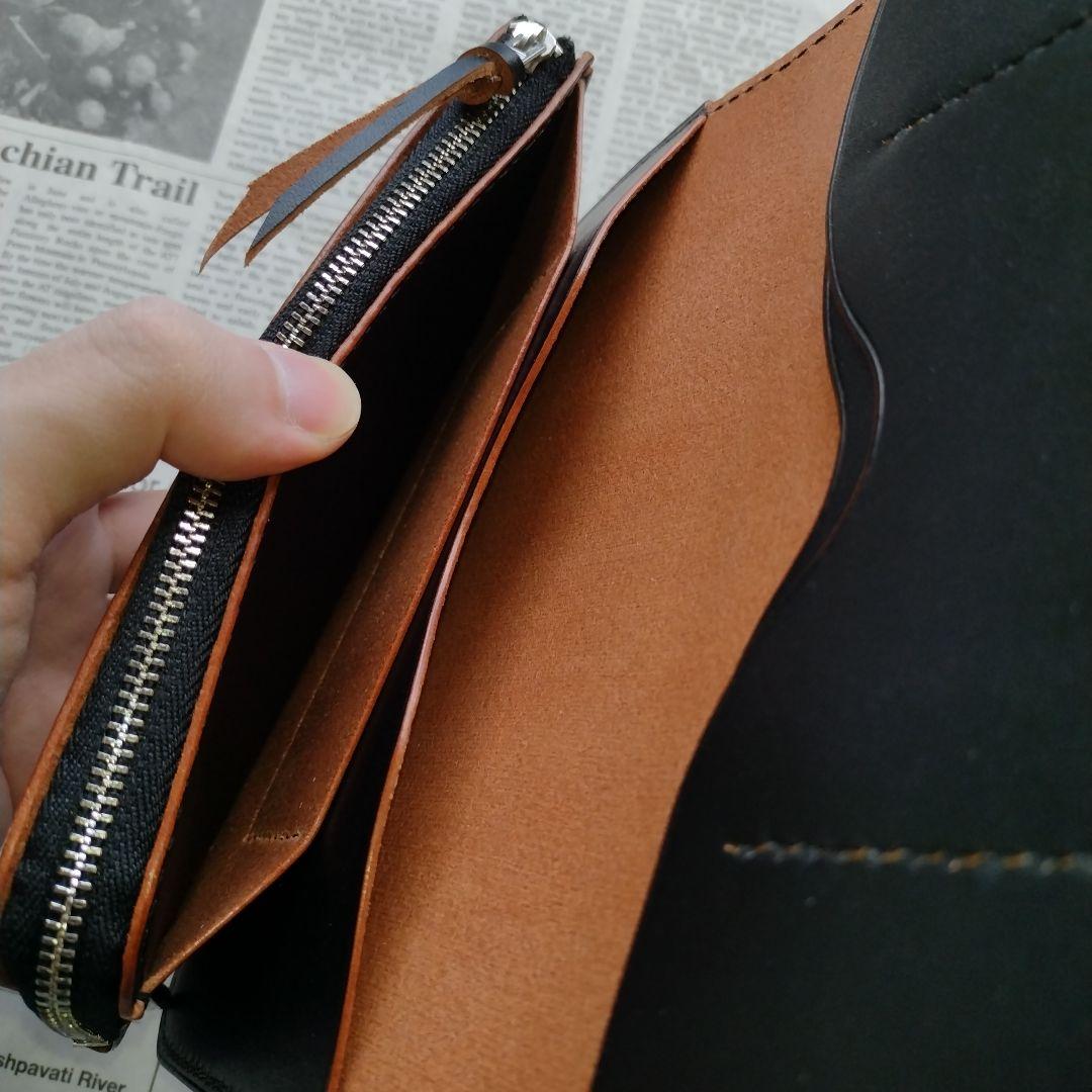 茶芯　2.5層　ロングトラッカー　ウォレット　栃木レザー