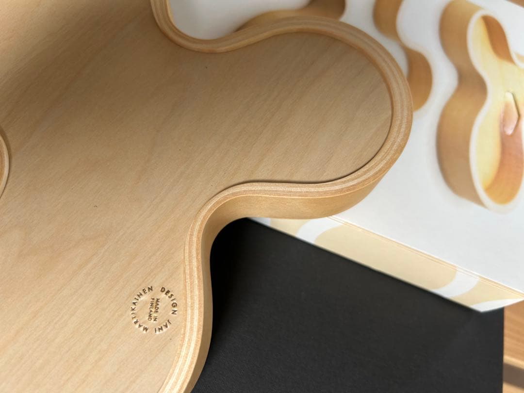 新品未使用　マヤムー　白樺のトレイ　Astia アスティア　ブラック　21cm