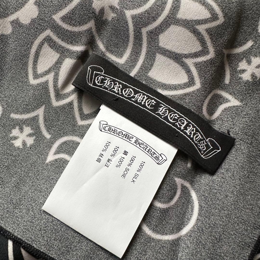 【新品】 Chrome Hearts シルク バンダナ スカーフ ブラック