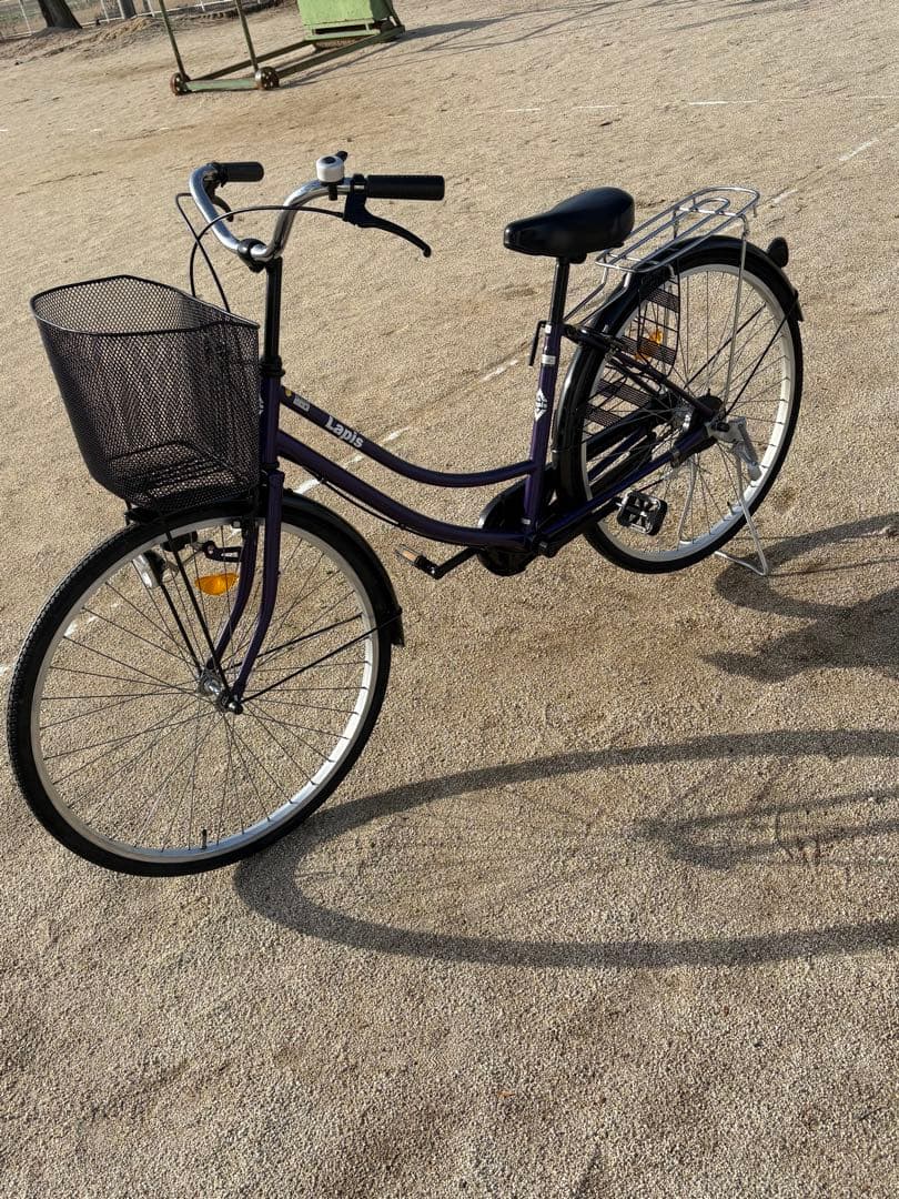 パープルカラー・シンプル・ママチャリ(26㌅)個人配達致します。お引き取りでも可