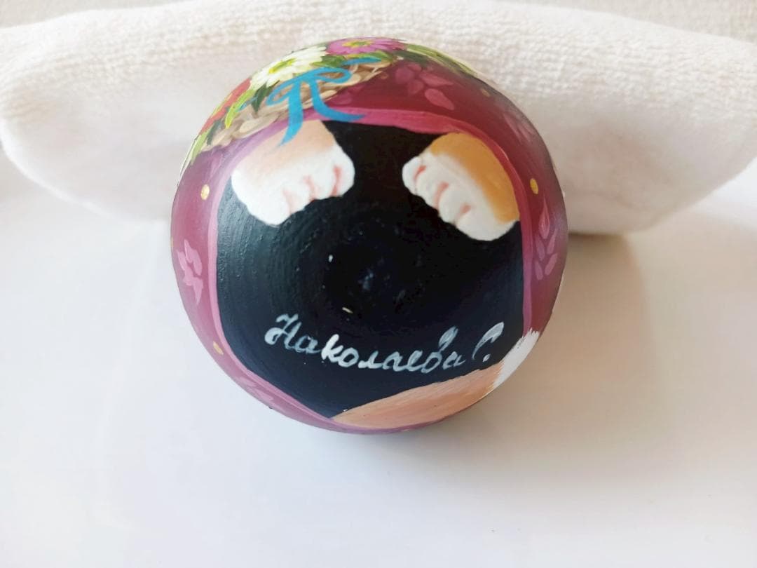 【CBT118】10cm級 おきあがりこぼし(大) スベトラーナ　ネコ