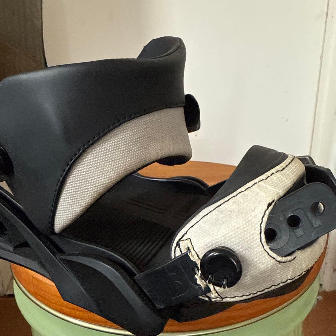 ボ*を様 BURTON LTD 木目　スノーボード ビンディング ブラック/サイ