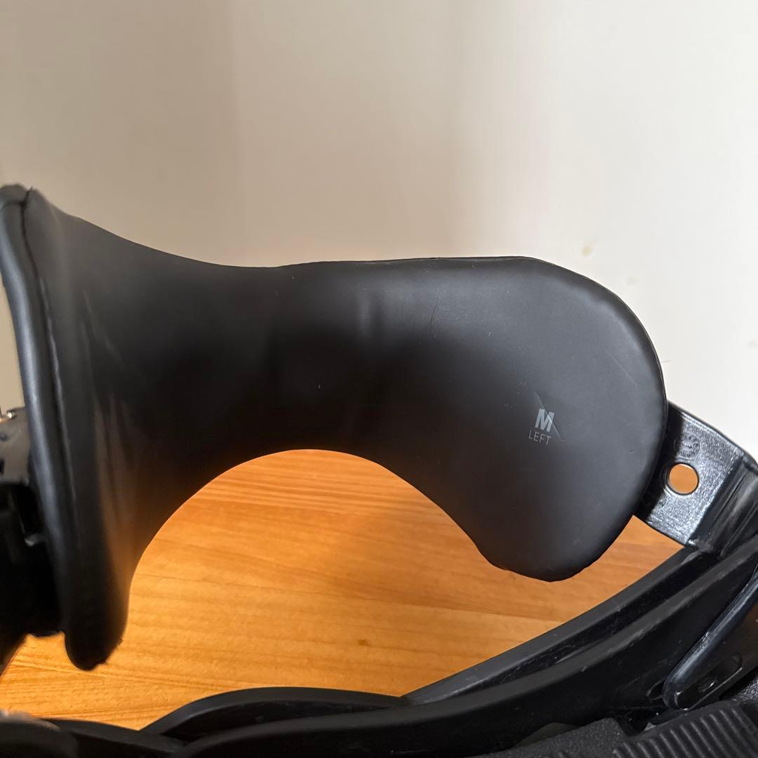 ボ*を様 BURTON LTD 木目　スノーボード ビンディング ブラック/サイ