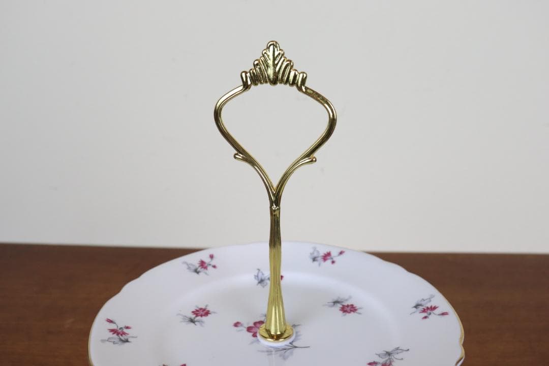 お値下げ　シェリー チャーム 　2段ケーキスタンド　イギリス　ヴィンテージ