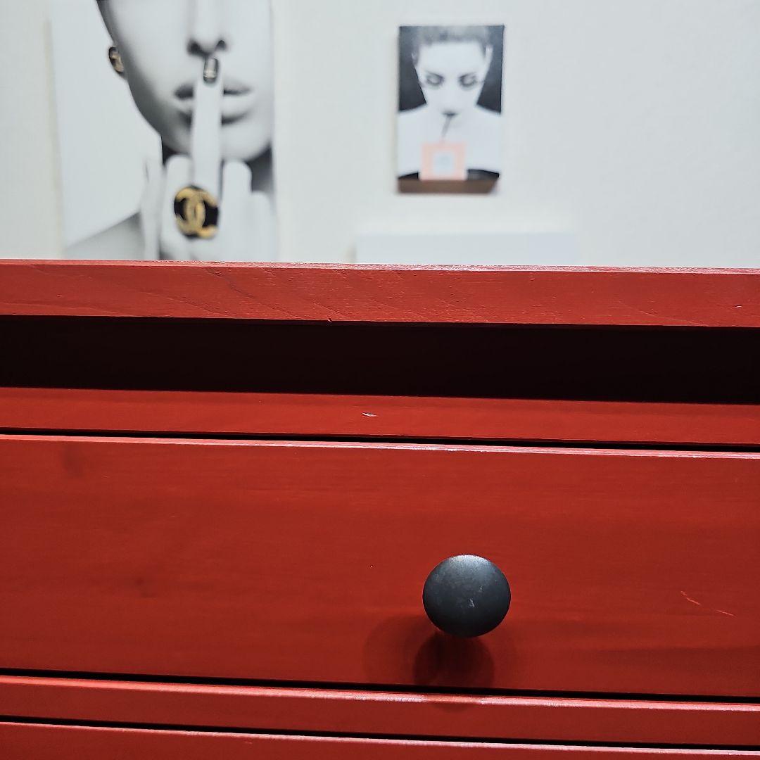 東京23区内送料無料 IKEA 廃盤 収納 タンス 赤