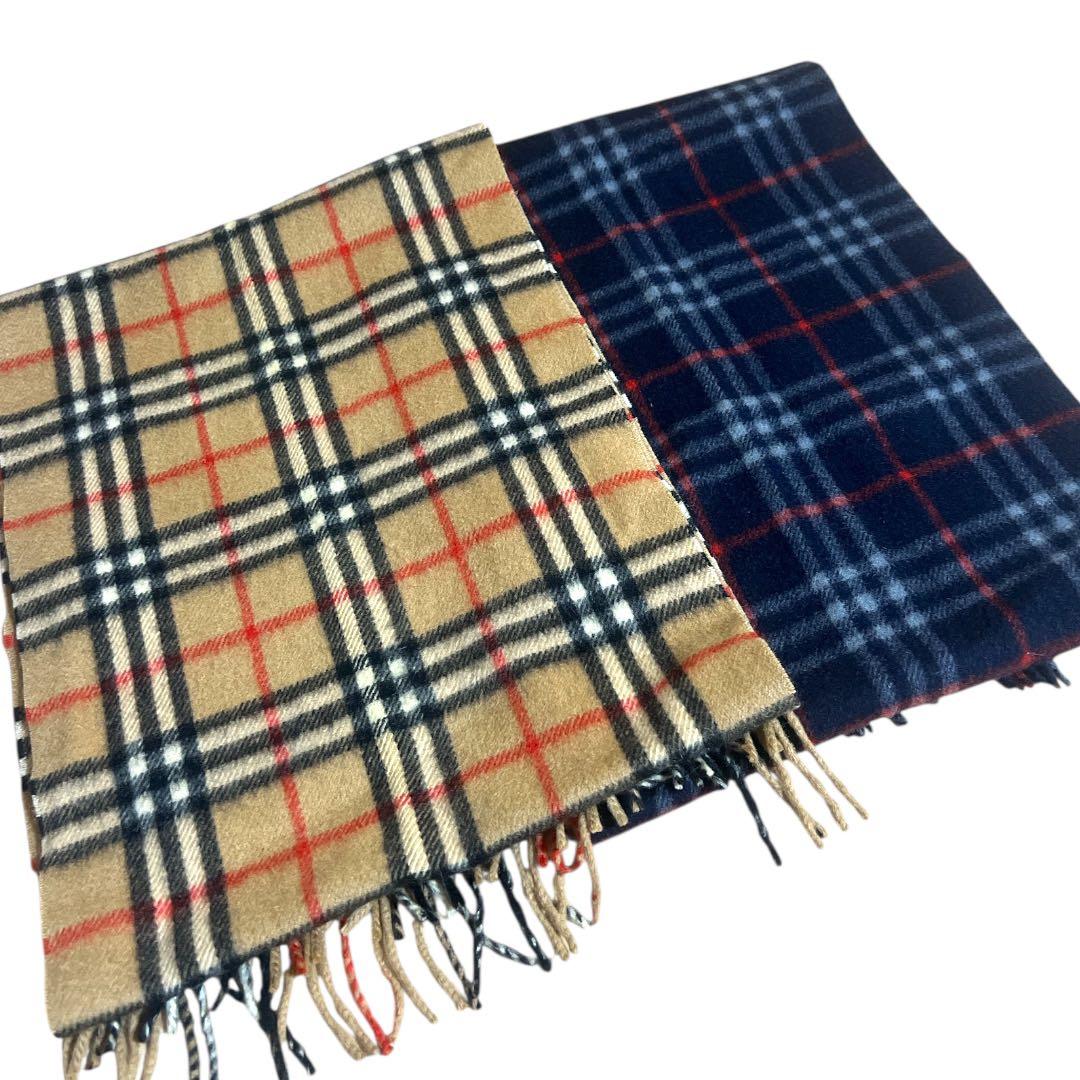 C*S様 ２枚セット　極美品　Burberry カシミア100% ノバチェック