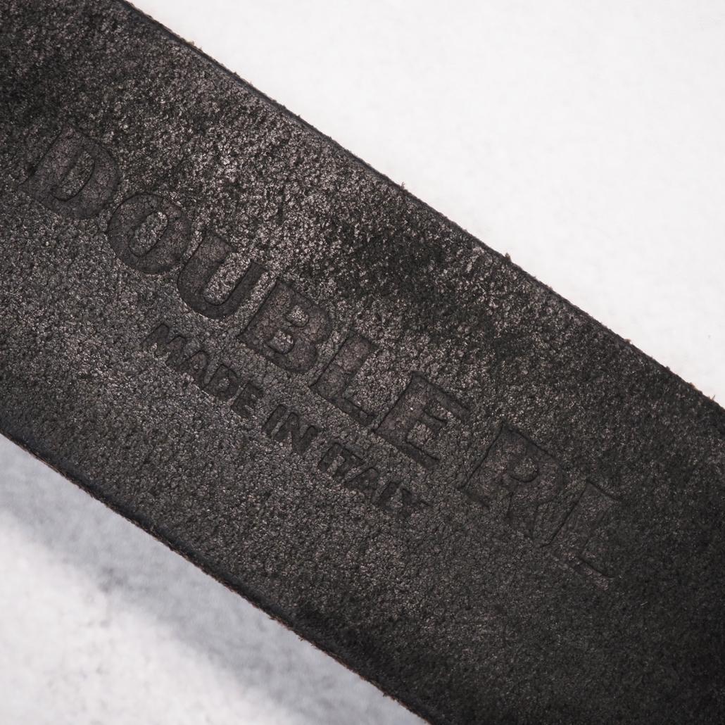 現行モデル RRL ディストレスト レザー ベルト ブラック 30