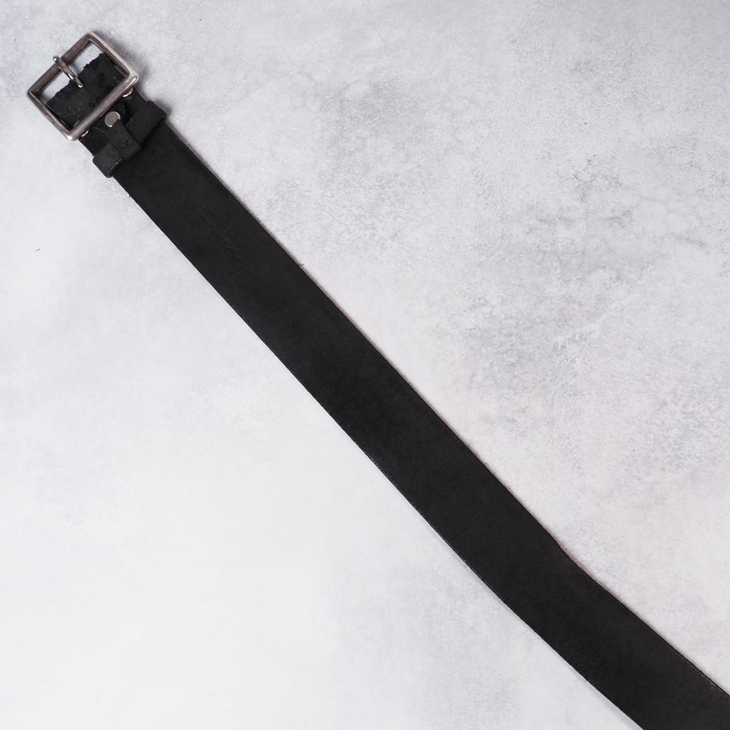 現行モデル RRL ディストレスト レザー ベルト ブラック 30