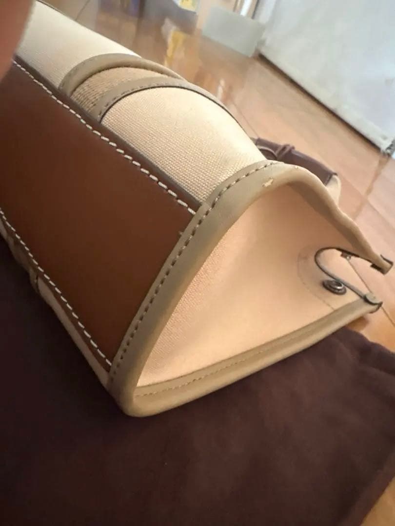 【ぴぴ】トリーバーチ キャンバス×レザー トートバッグ 2way