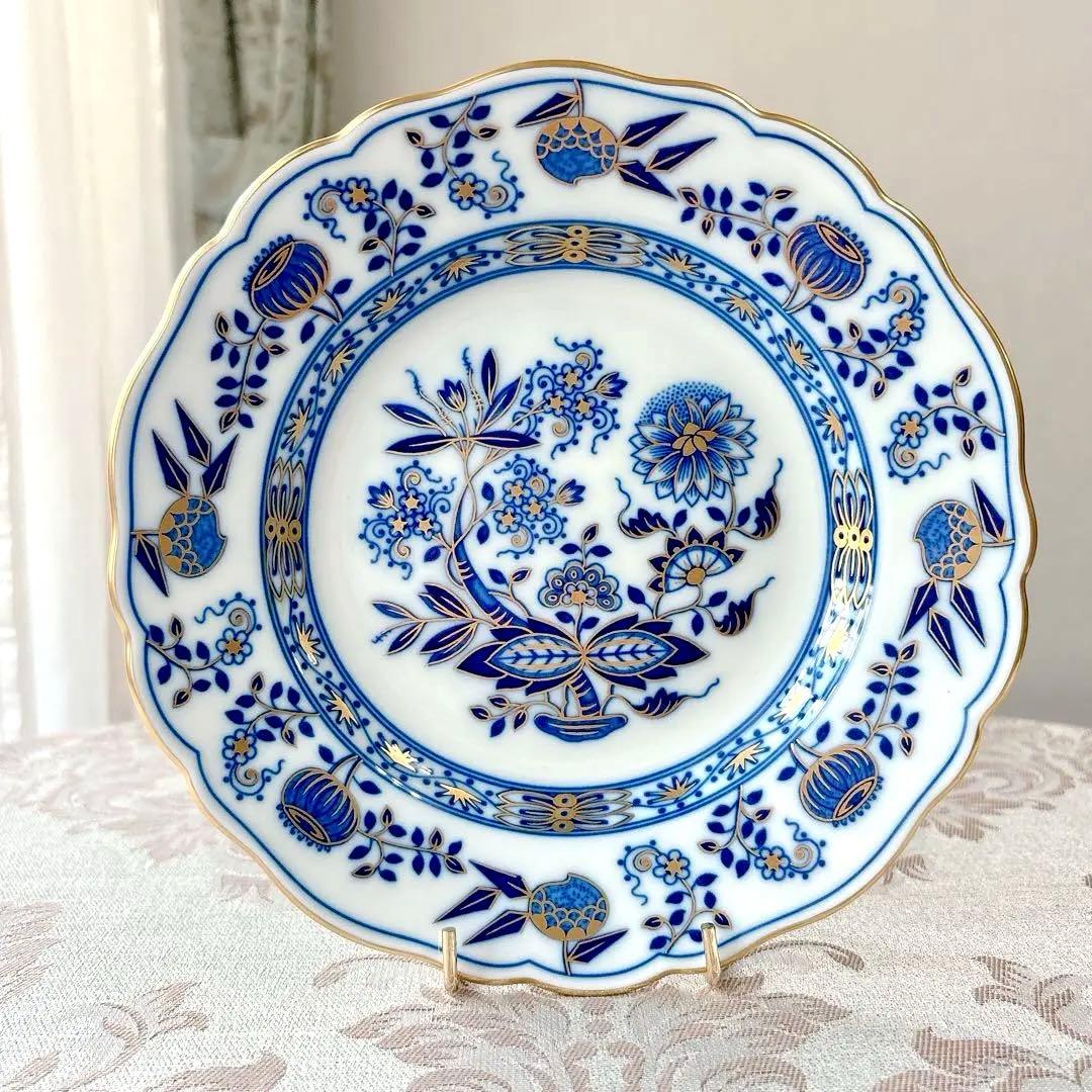 限定品❤️レア未使用❤️フッチェンロイター❤️ブルーオニオン　ゴールド　プレート