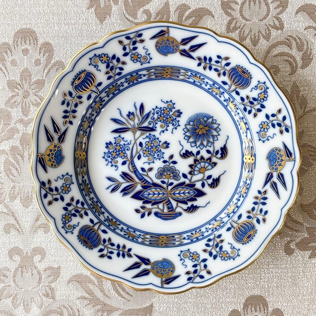 限定品❤️レア未使用❤️フッチェンロイター❤️ブルーオニオン　ゴールド　プレート