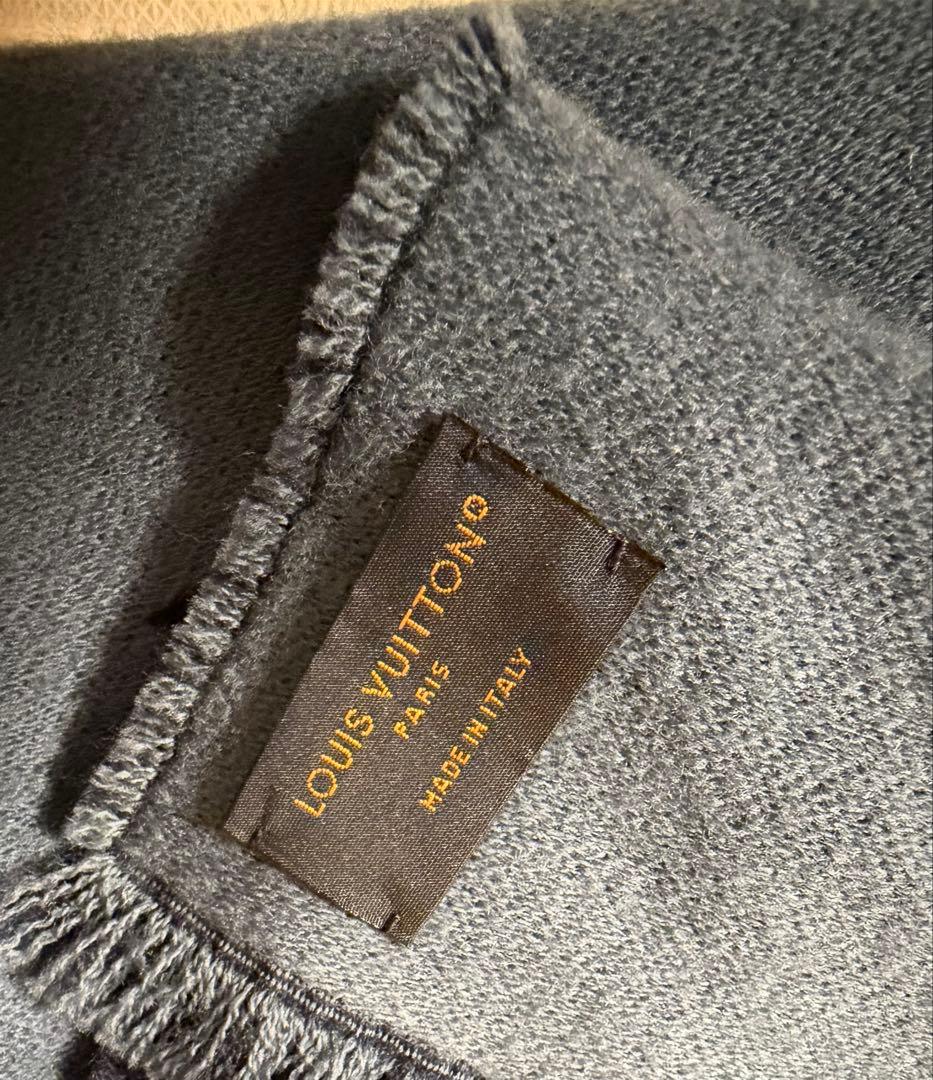 LOUIS VUITTON マフラー ネイビーモノグラム　ヴィヴィエンヌ