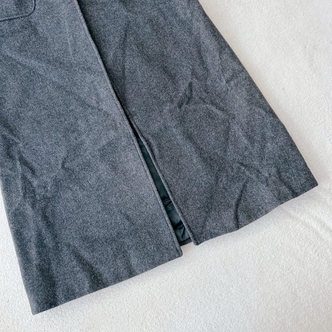 美品✨マックスマーラ　ロングコート　マキシ丈　ウール　チャコールグレー　38