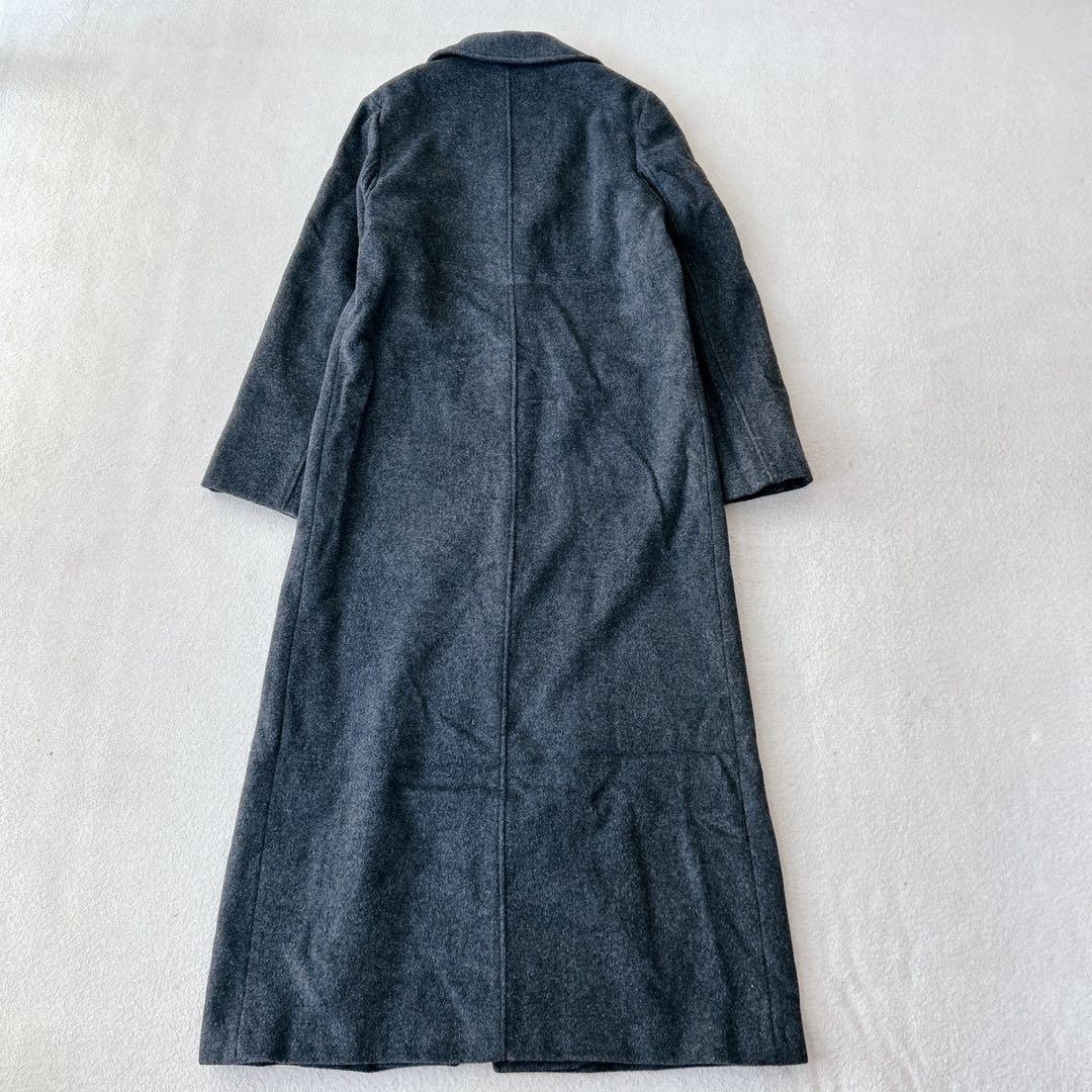 美品✨マックスマーラ　ロングコート　マキシ丈　ウール　チャコールグレー　38