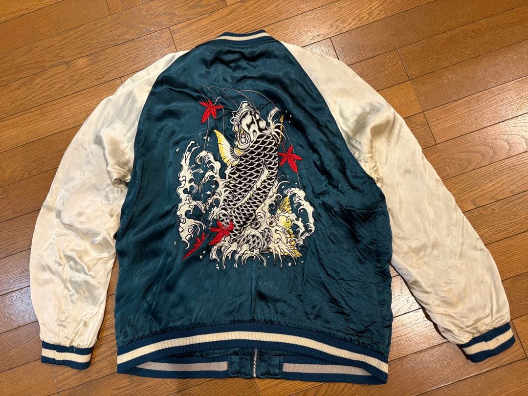 スカジャン SATORI XL鯉　刺繍