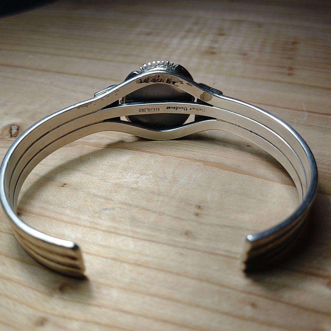 最終価格ナバホ族ターコイズシルバーバングルデルバートバンデバーVandever銀