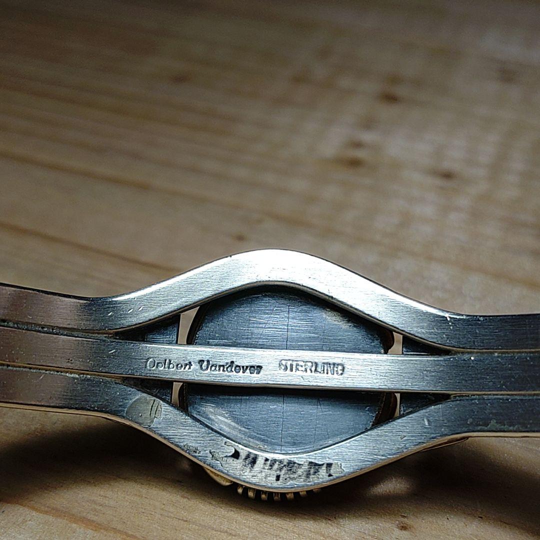 最終価格ナバホ族ターコイズシルバーバングルデルバートバンデバーVandever銀