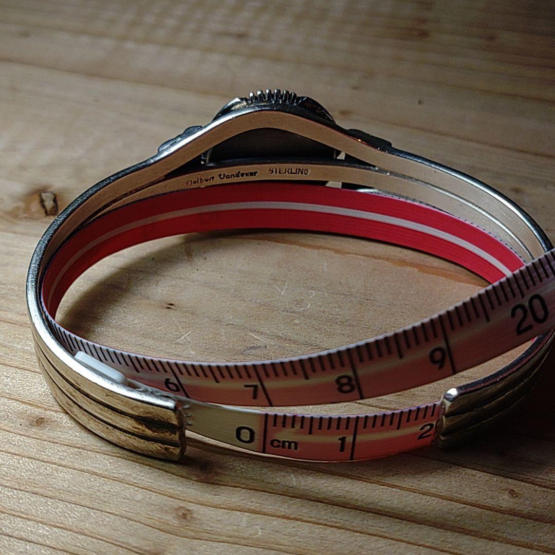 最終価格ナバホ族ターコイズシルバーバングルデルバートバンデバーVandever銀