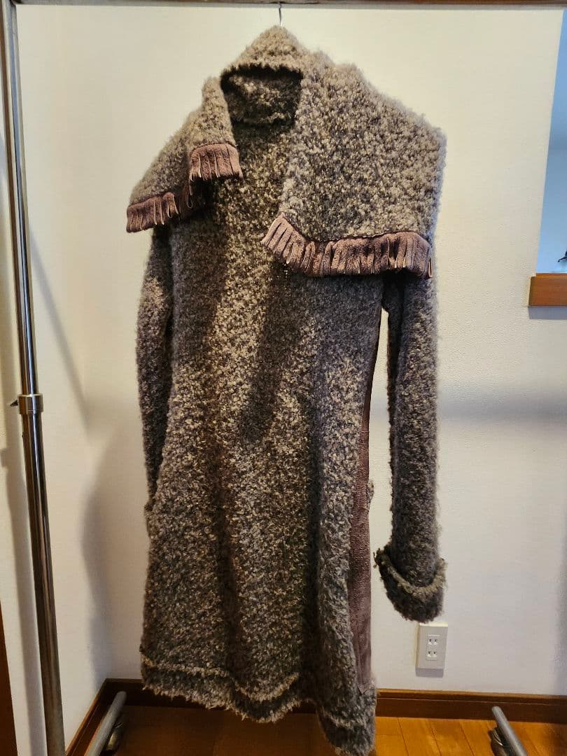 イタリア製ブランドARTICO羊革ロングコート