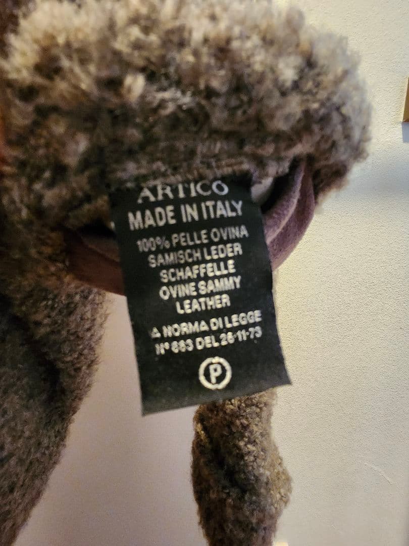 イタリア製ブランドARTICO羊革ロングコート