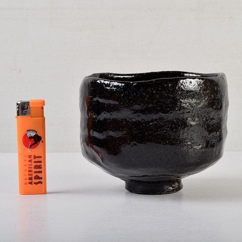 茶道具　楽吉左衛門　黒楽茶碗　時代合わせ箱　V　9097