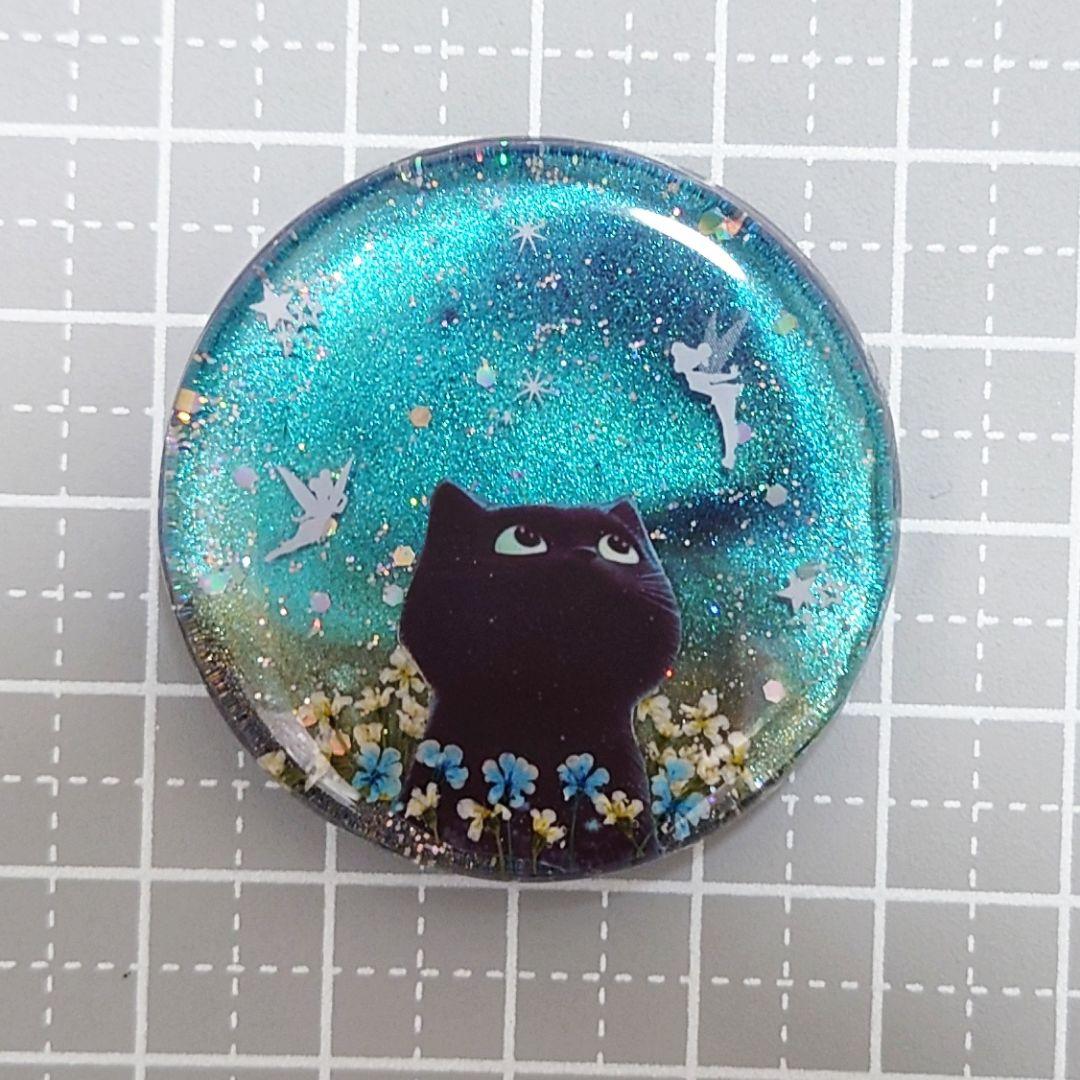 レジン　猫　ヘアゴム　ブローチ　ポニーフック　No.284