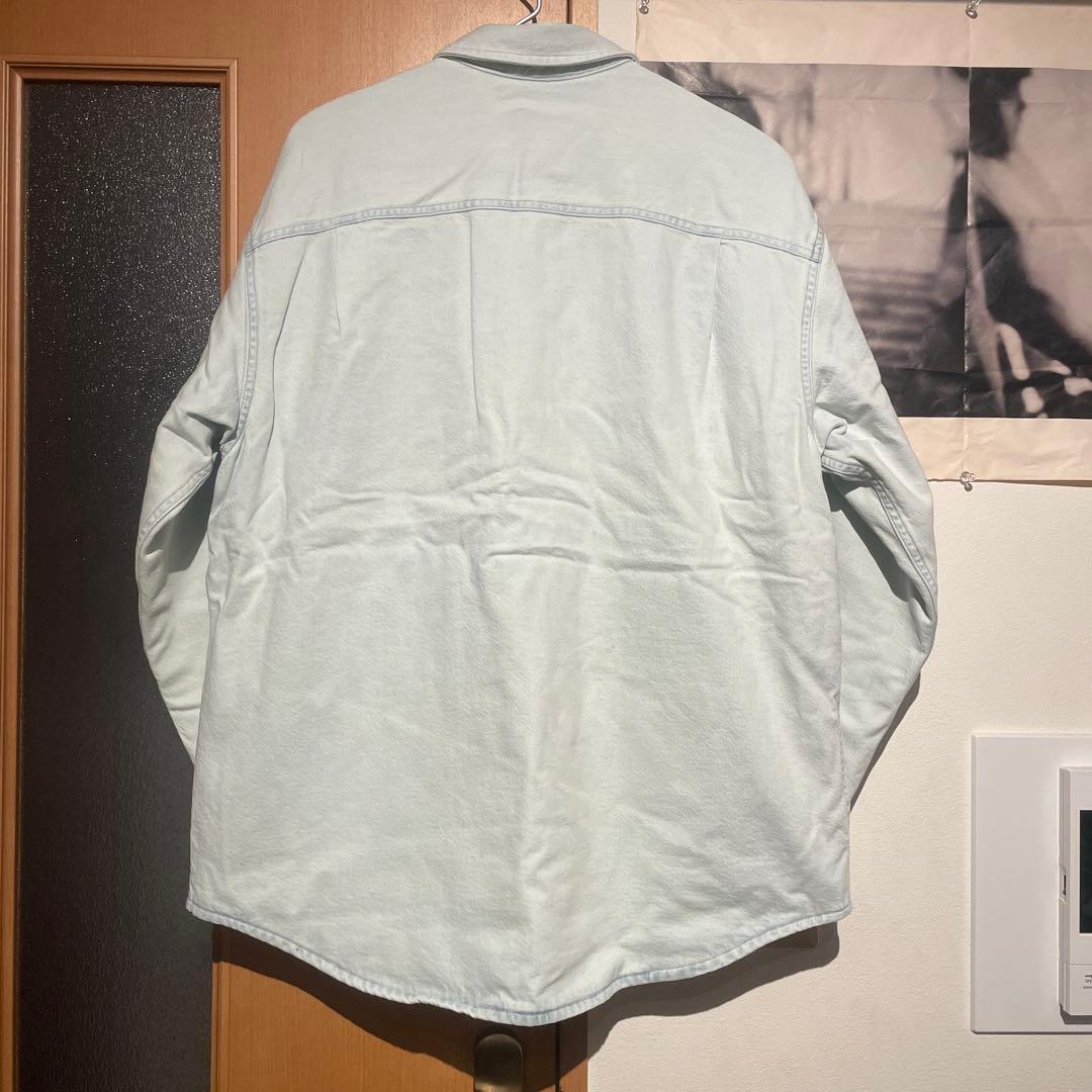 トップス supreme quilted lined denim snap shirt