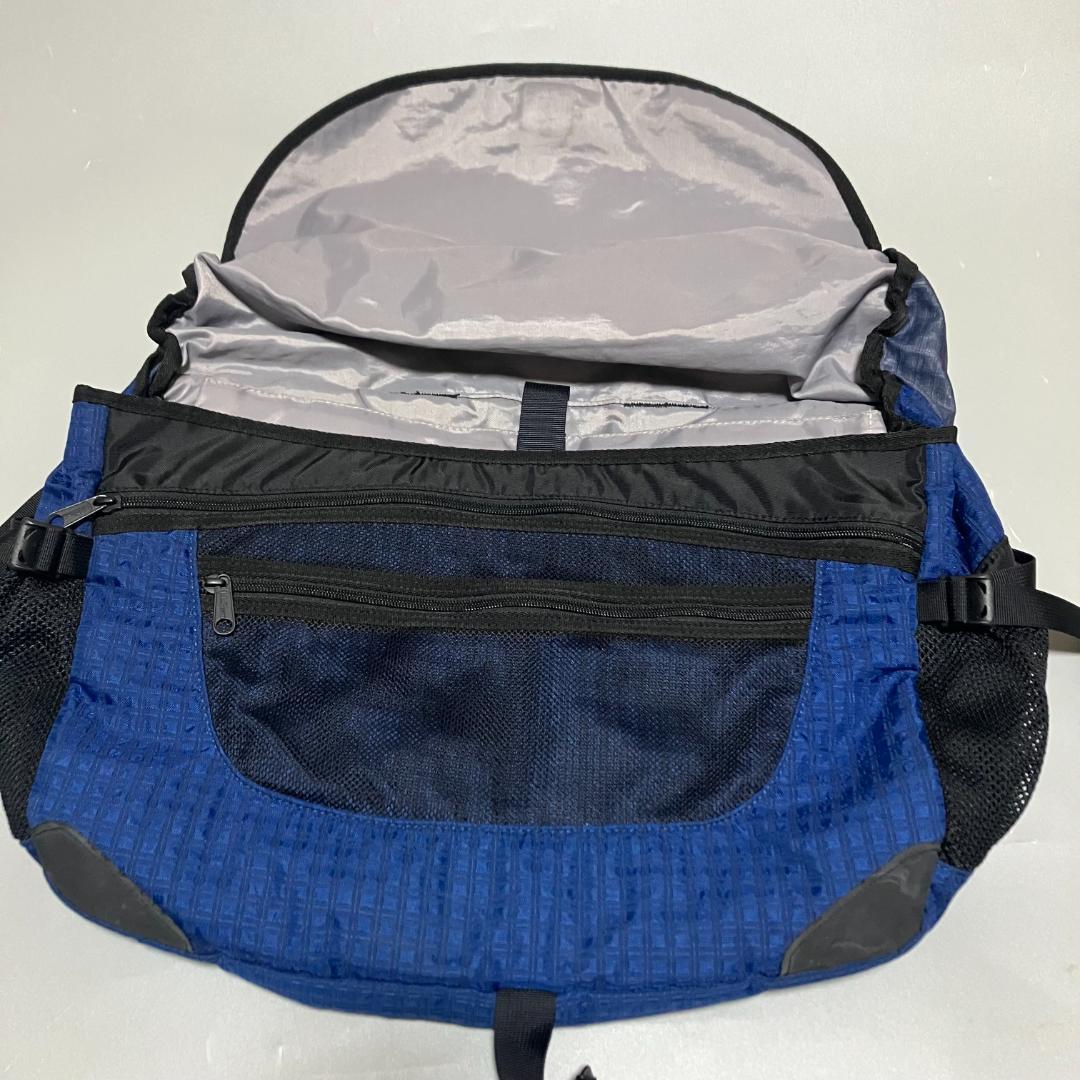 L.L bean ９０s メッセンジャーバッグ ショルダー 織柄　ネイビー