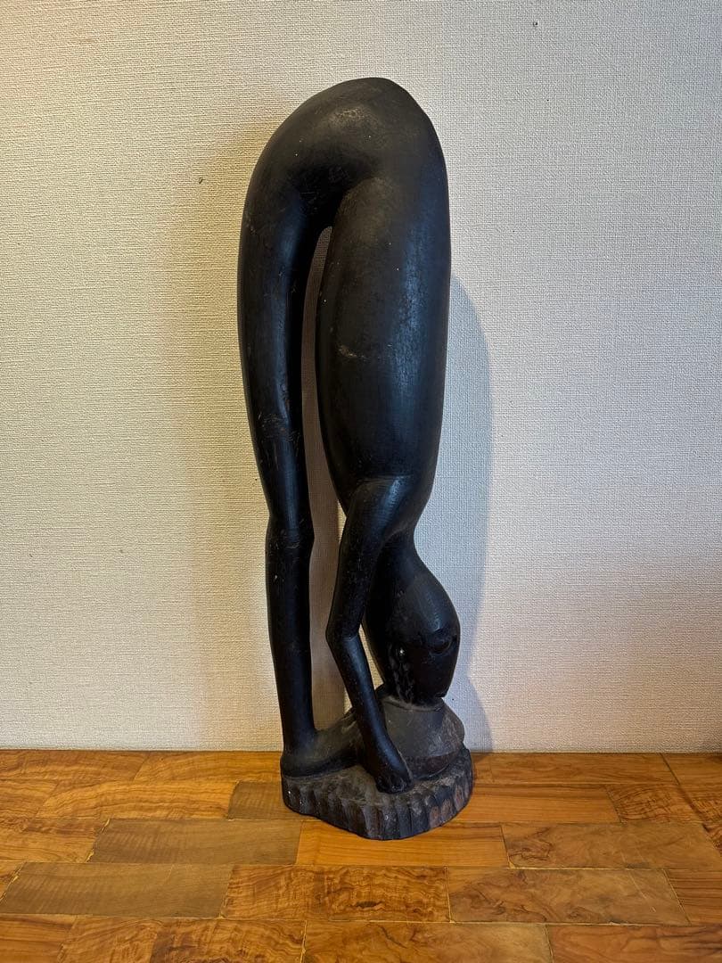 マコンデ彫刻　古美術　アフリカ　黒檀　木彫　民藝　民芸　彫刻