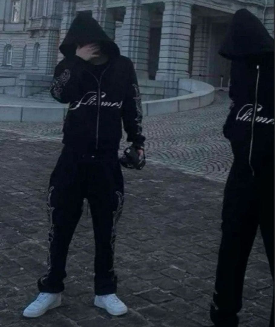 Yvng Patra着用Graveofslimesセットアップ　新品Sブラック黒