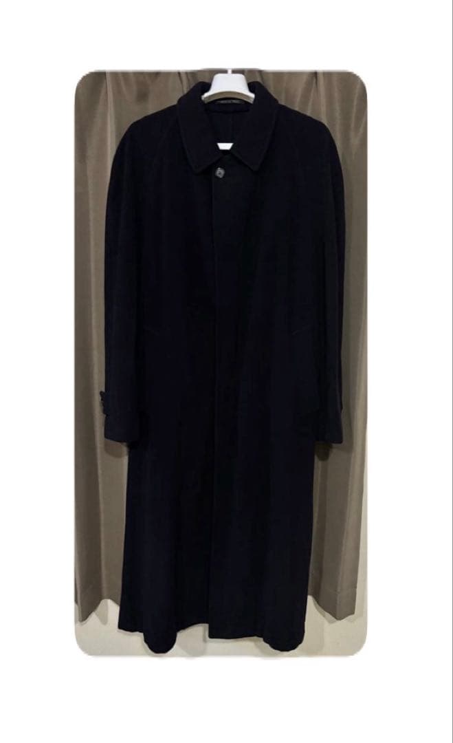 FENDI ロングコート　ブラック　比翼　古着　マキシ丈コート