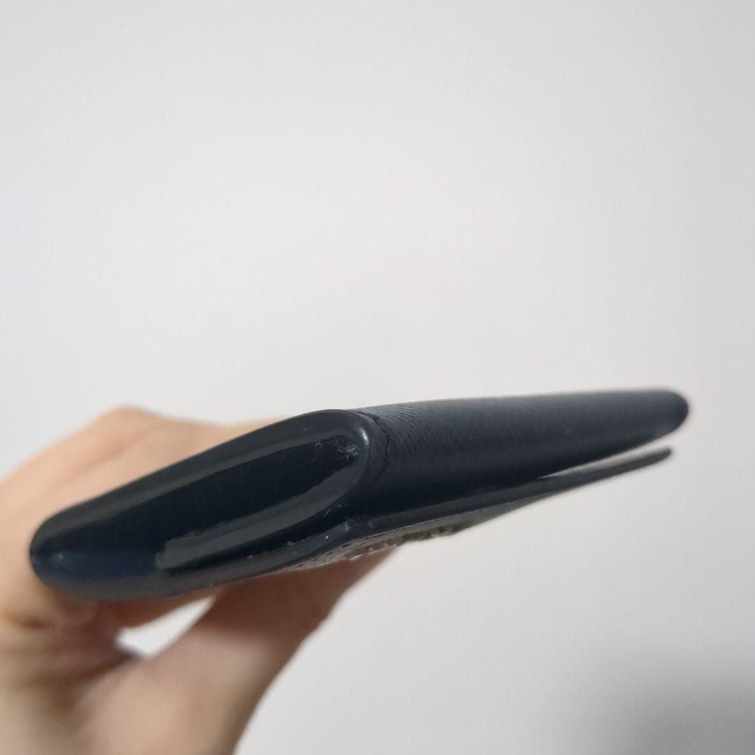 【美品】PRADA　サフィアーノレザー　ケース　ネイビー