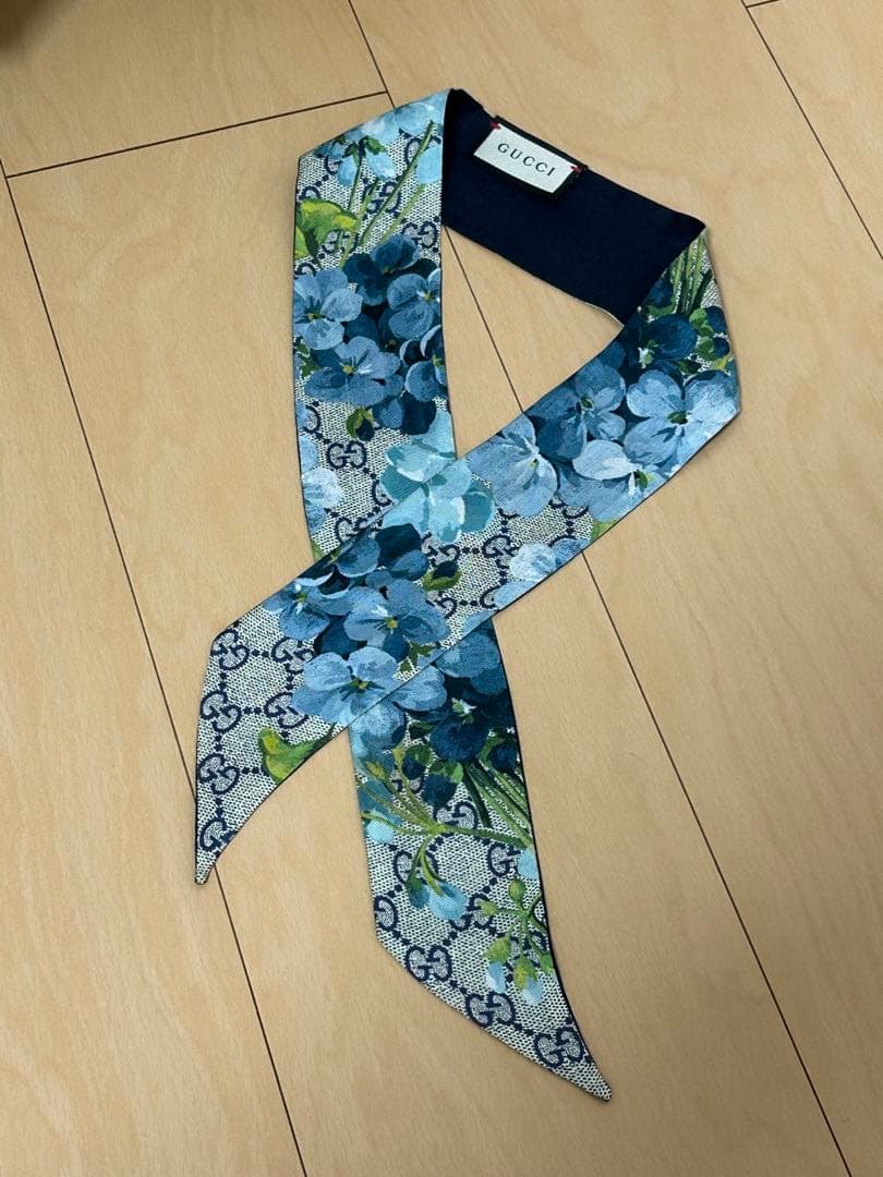 グッチ GUCCI スカーフ シルク100％ GGロゴ ストール　美品　最終価格