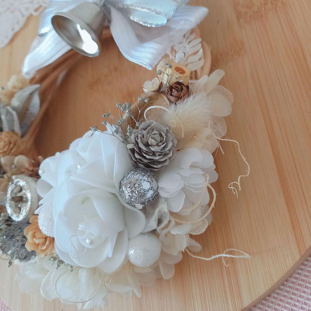 No143 ちっちゃいけど 存在感！ ホワイトクリスマスリース❄︎.2024