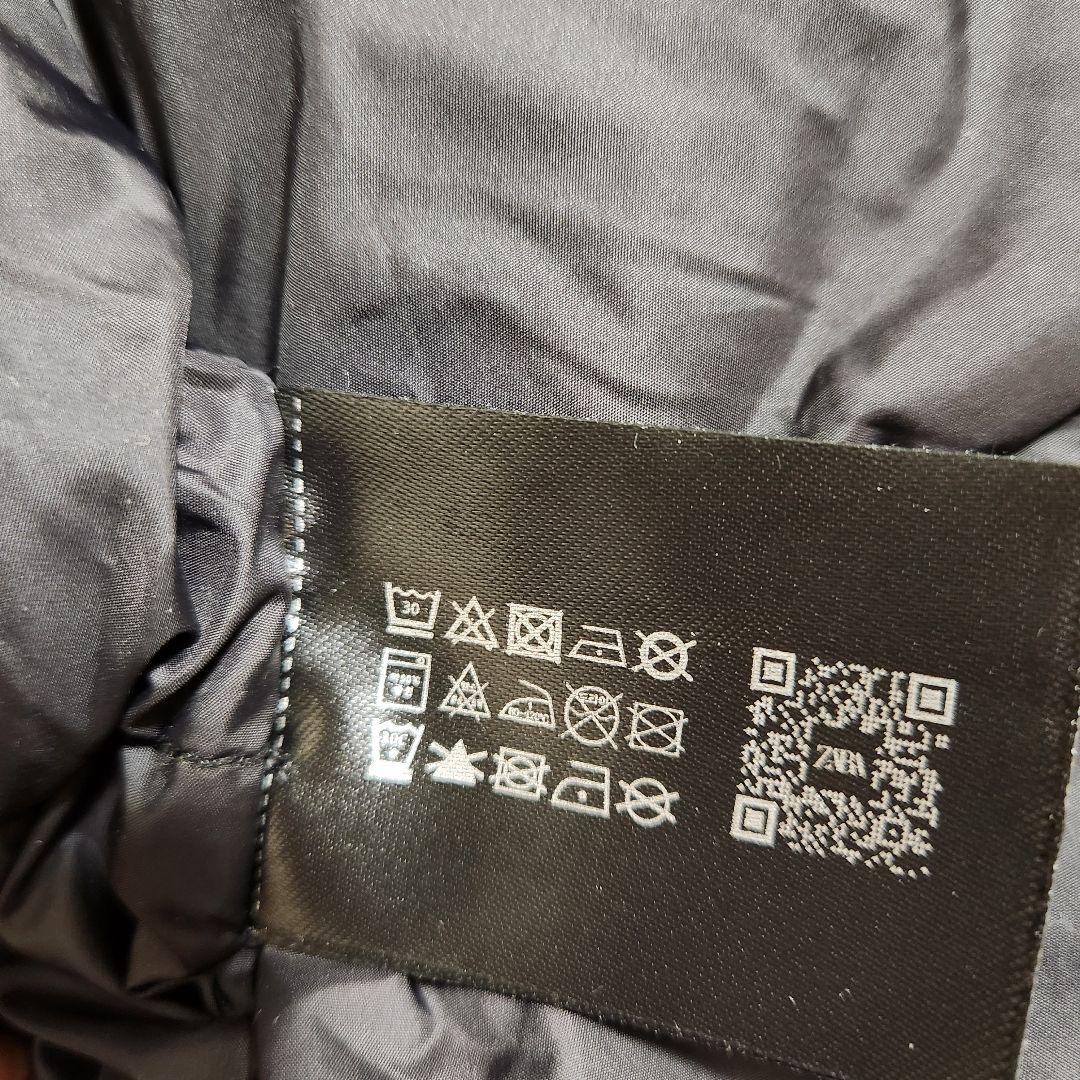 ZARA 中綿ポリエステルダウンジャケットコート 撥水 ブラック 海外Ｍ