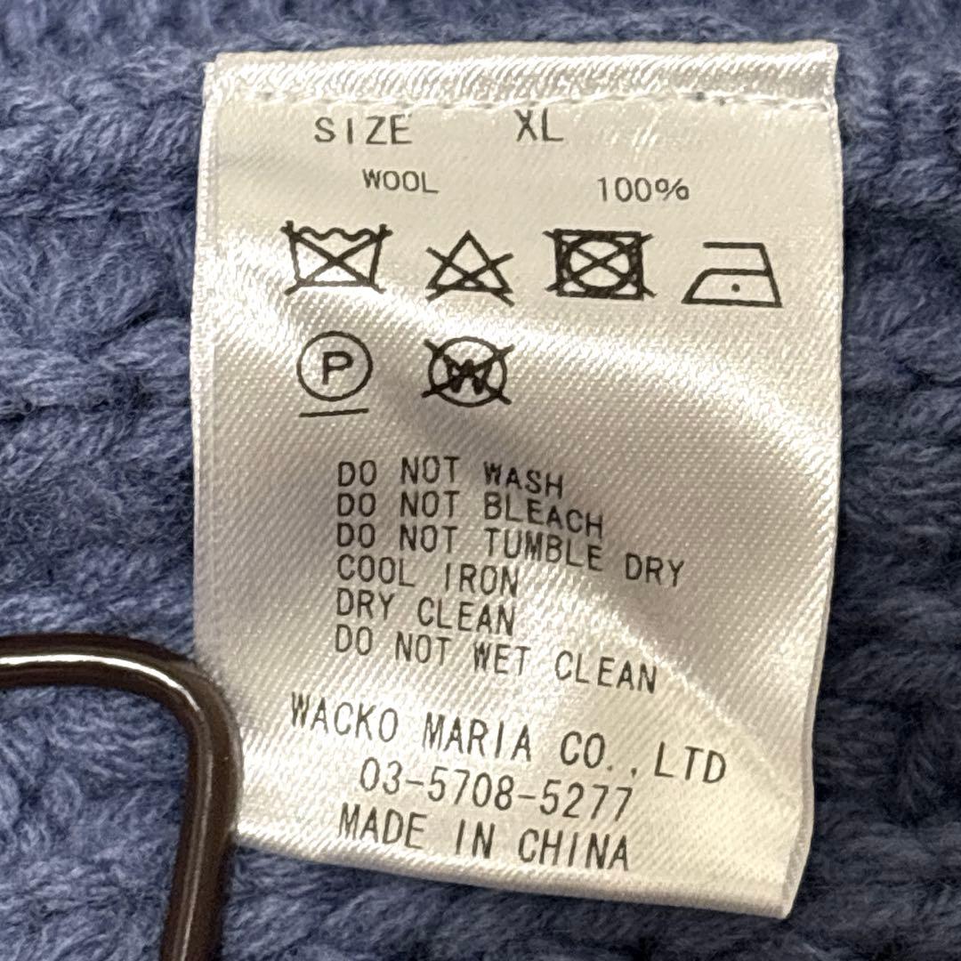 トップス WACKO MARIA 24AW WAFFLE KNIT CARDIGAN XL