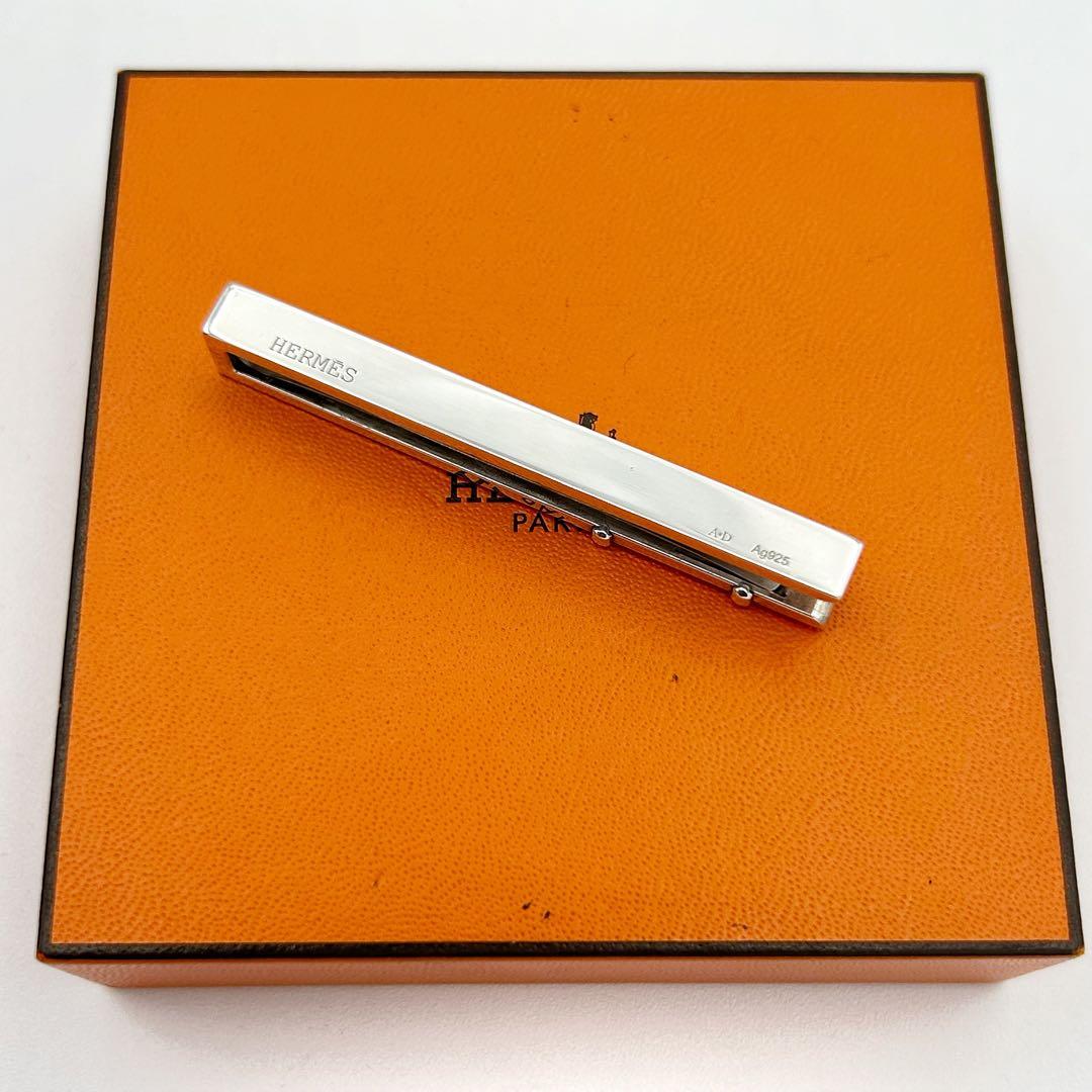 【超希少・美品】HERMES Hデザイン マネークリップ タイピン Ag925