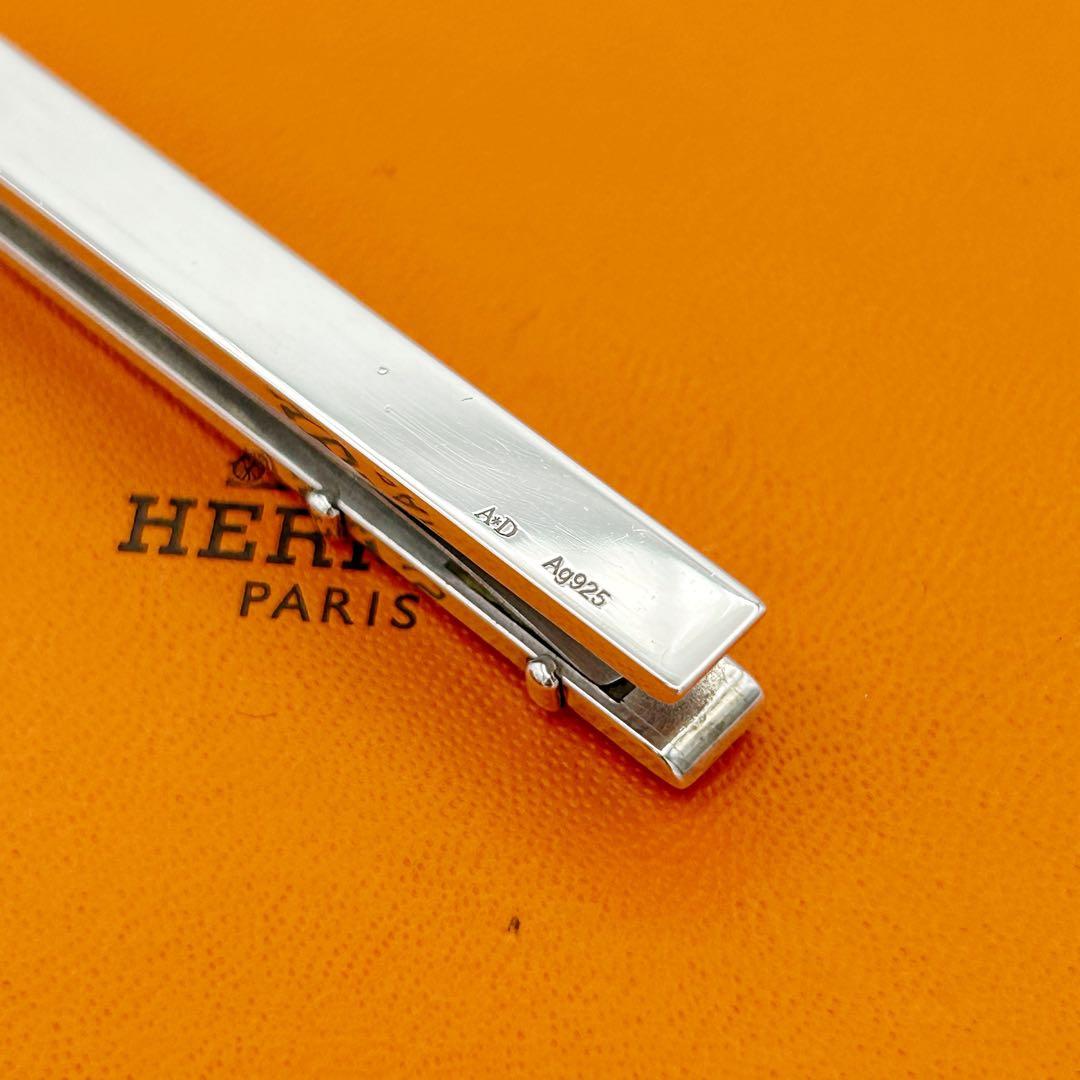 【超希少・美品】HERMES Hデザイン マネークリップ タイピン Ag925