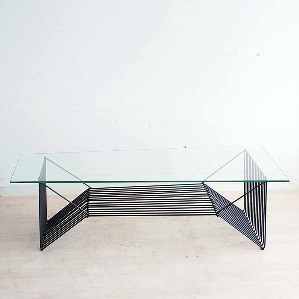 ポストモダンデザイン ガラス リビングテーブル アシンメトリー ZR24420