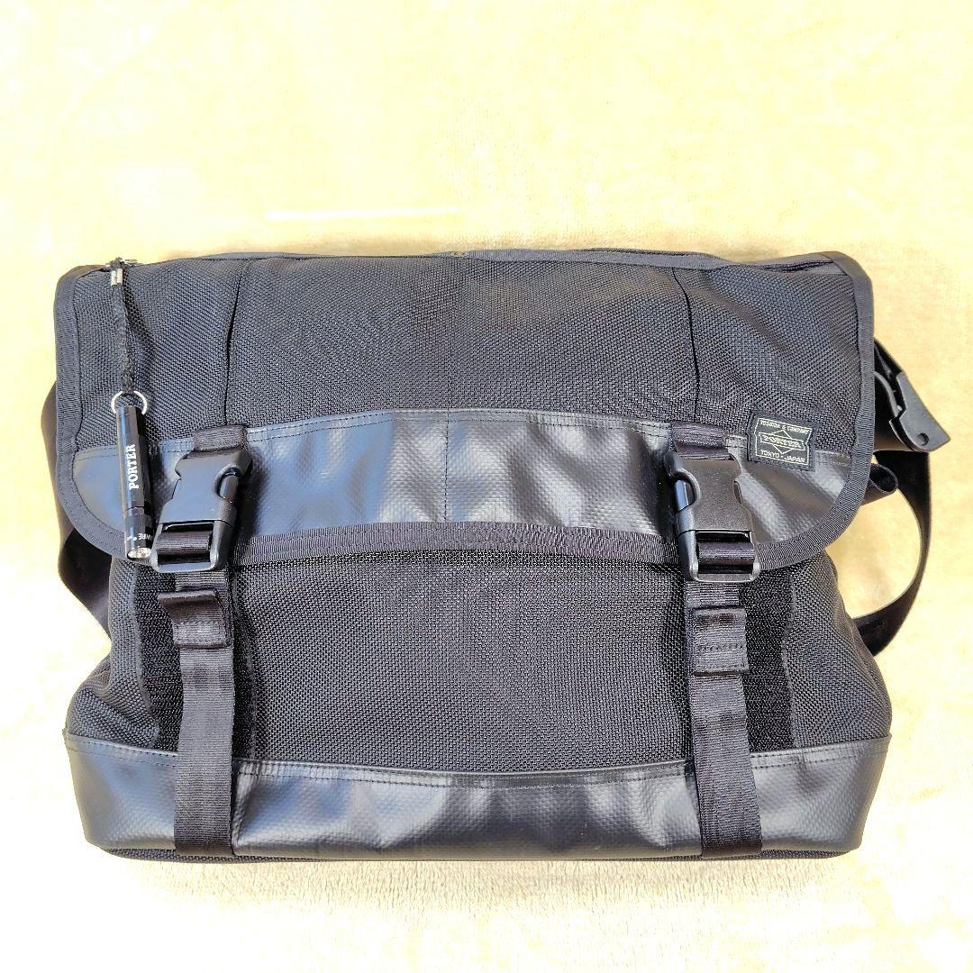 訳あり 極美品 ポーター ヒート メッセンジャーバッグ ショルダーバッグ 黒色
