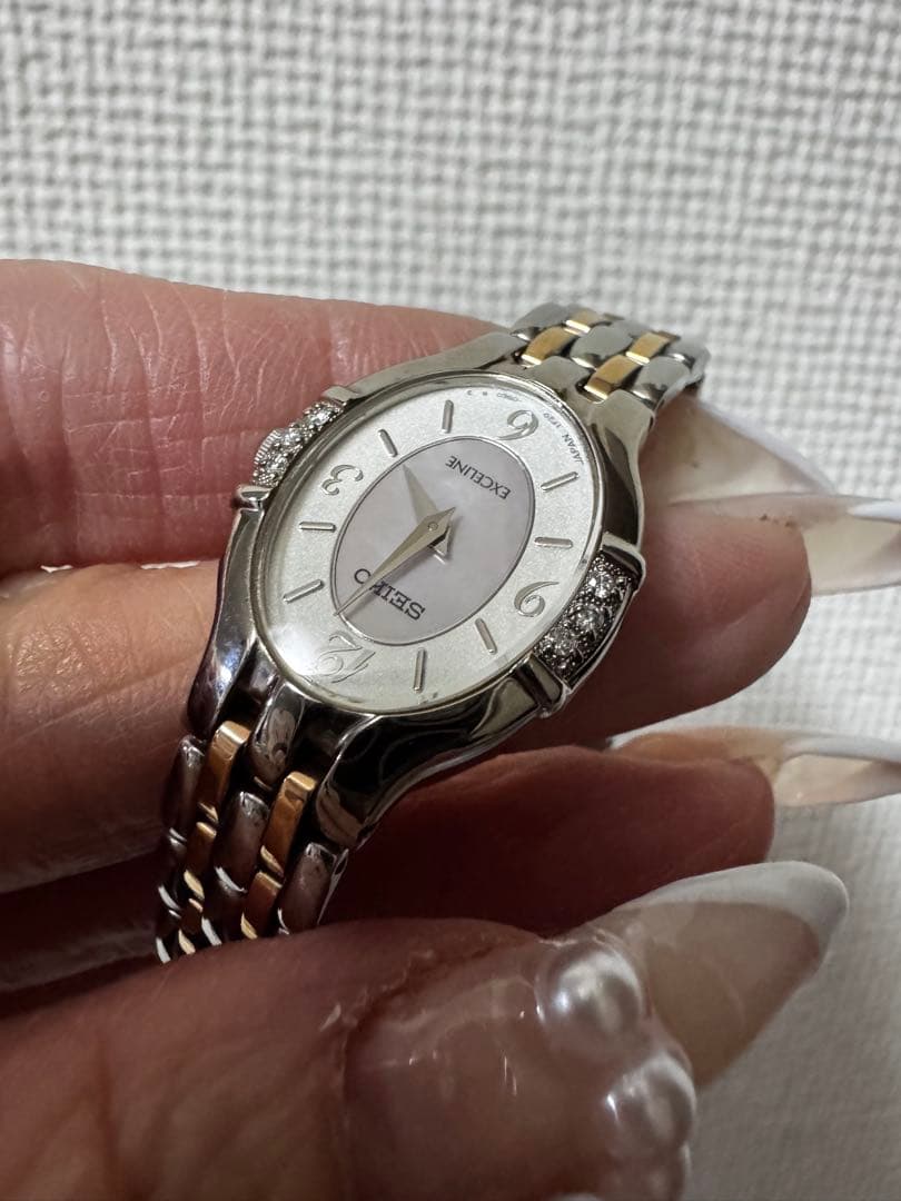 SEIKO Exceline レディース 時計 腕時計 ダイヤモンド ダイヤ付き