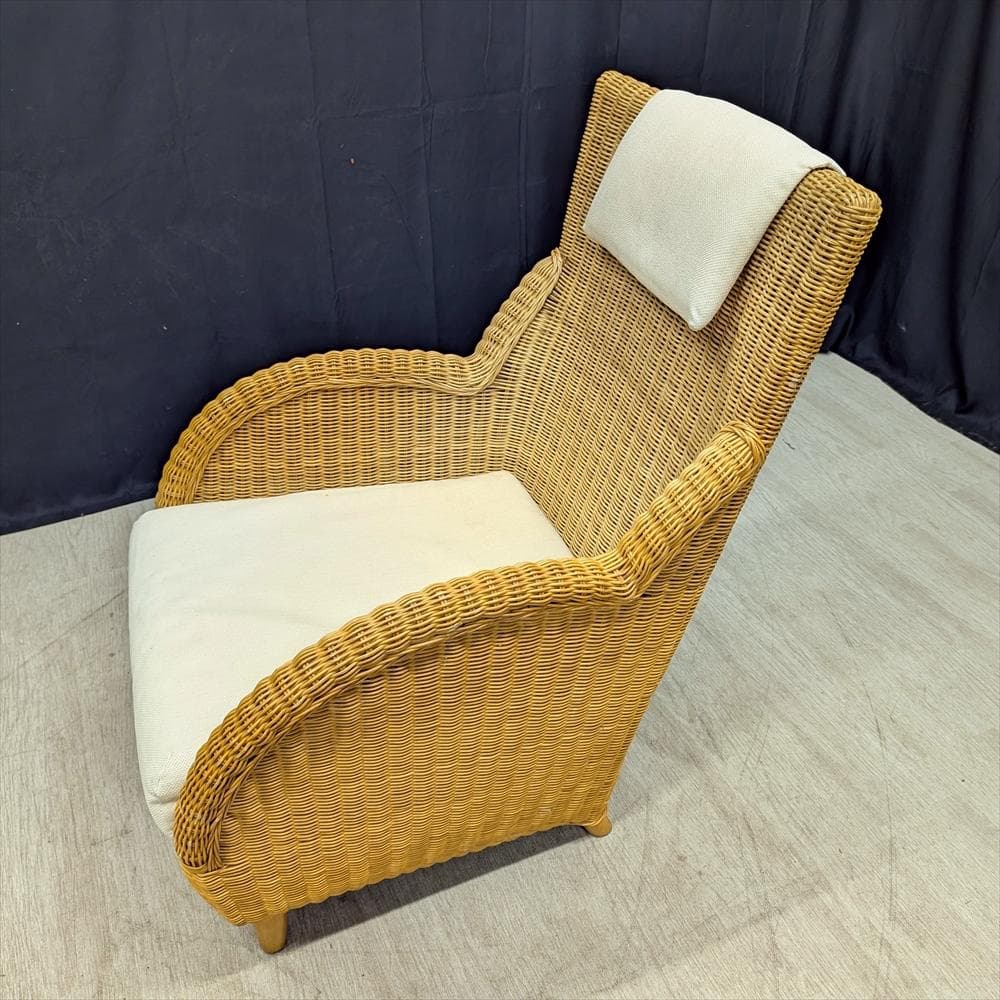 カサブランカ　ラタン 籐　シングルソファ　一人掛け　ラウンジチェア　アームチェア