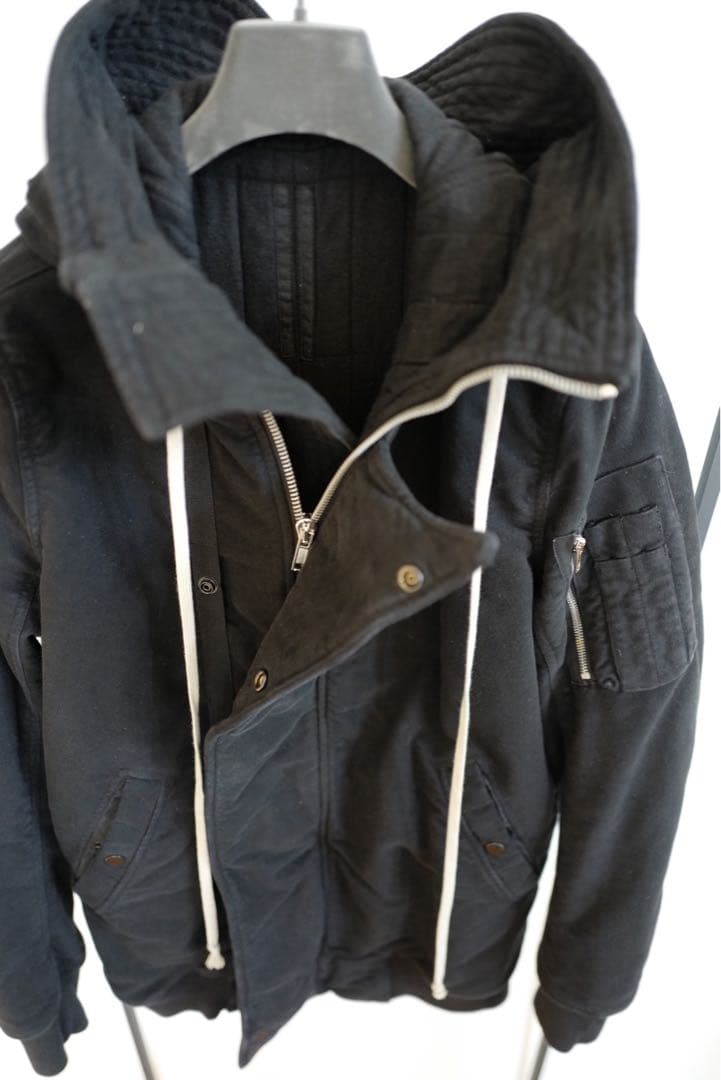 Rick Owensブラックフード付きジャンパー