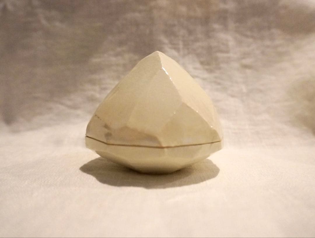 中里花子_ 蓋物　ダイアモンド　塩入れ