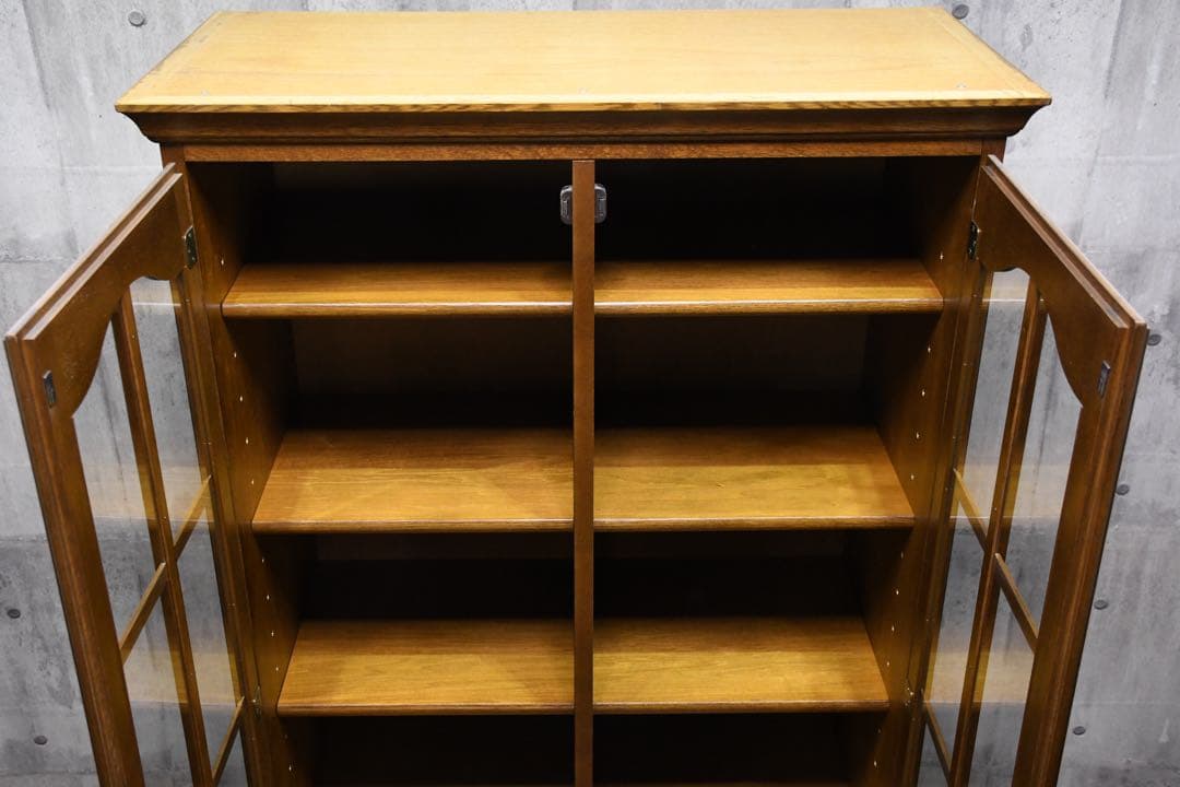 EBK64 カリモク ブックキャビネット W95cm 本棚 書斎棚 抽斗 書棚