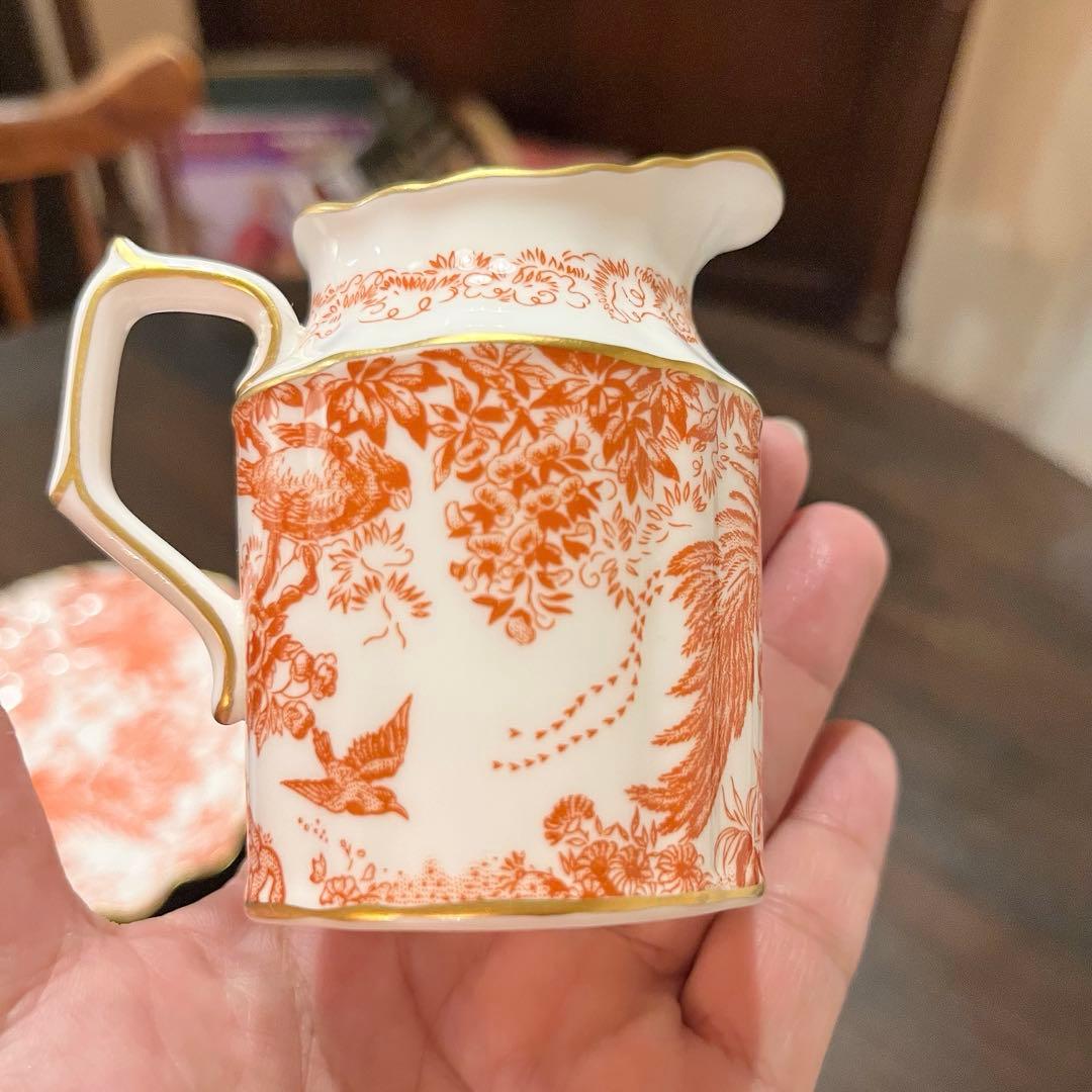 希少　70年代　ロイヤルクラウンダービー エイビス　レッド　プレート　ピッチャー