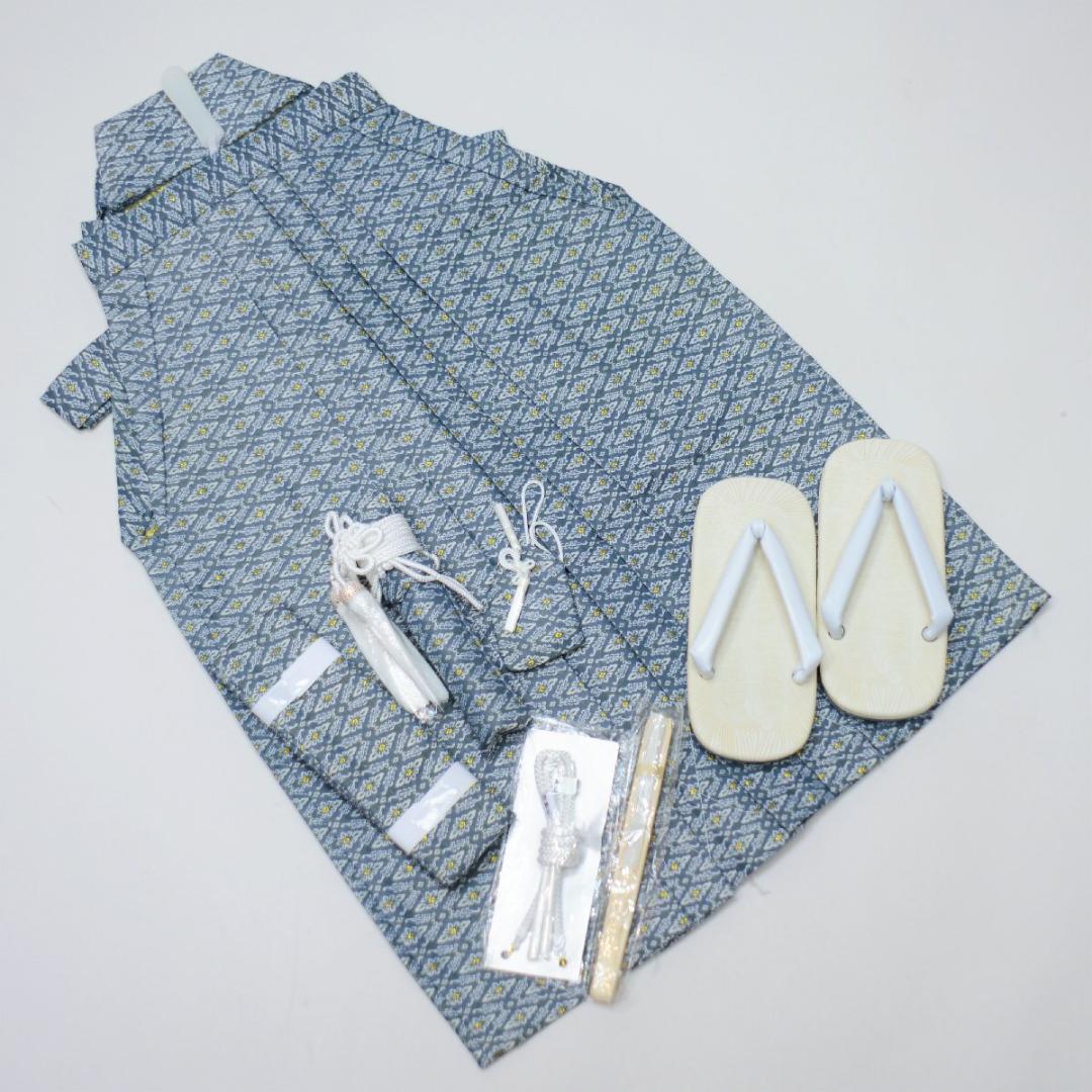 七五三 五歳 男児 袴小物セット 紋袴 グレー NO240823-07